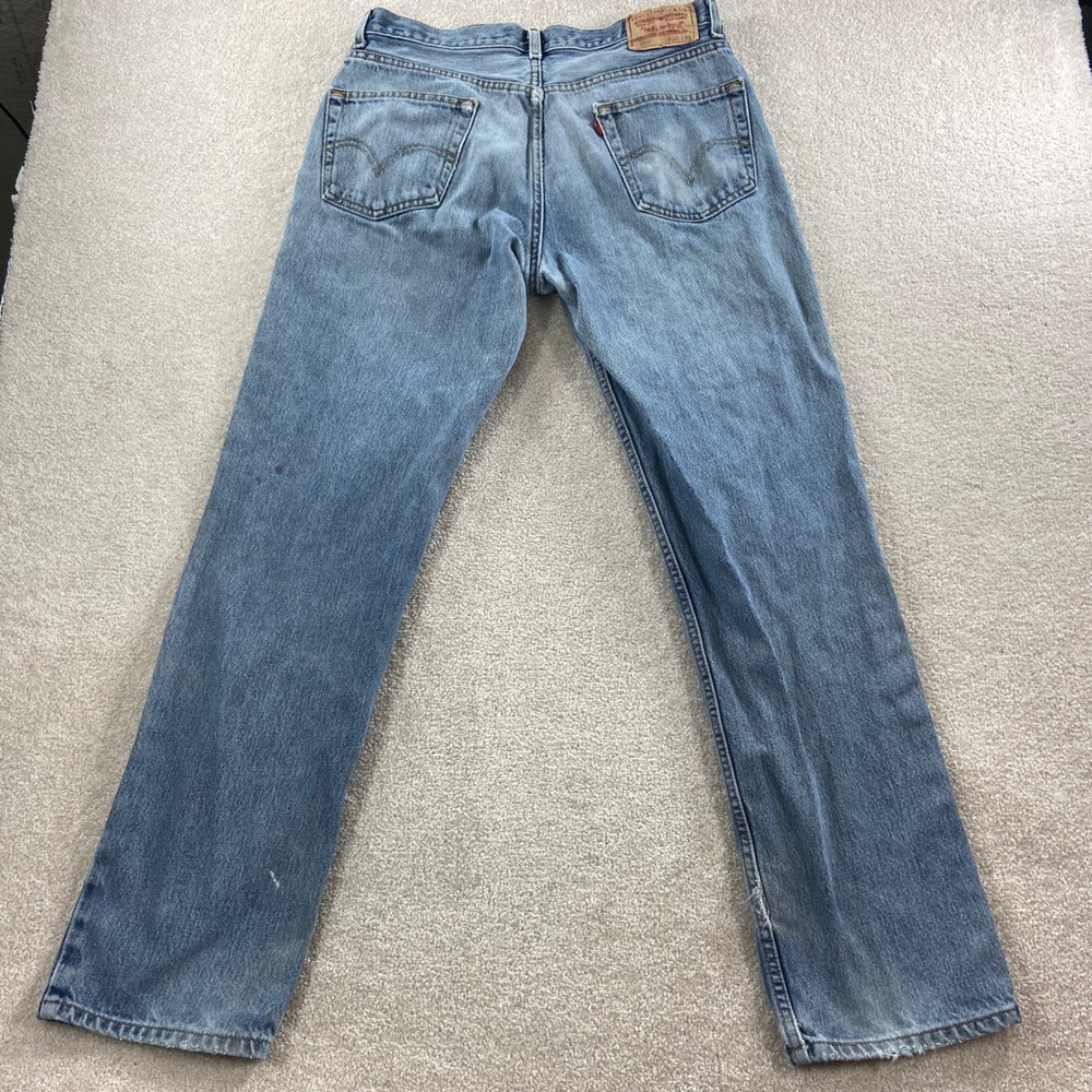 Y2K Levis 550 Relaxed Fit Jeans Mens 34x34 Light Wash Denim Tapered Leg